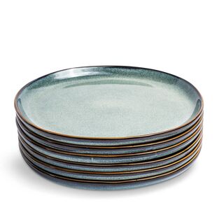 4x Ontbijtborden set van 6 stuks – Ø21 cm – saliegroen VIDI, Verde